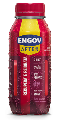 Embalagem de Engov After Sabor Red Hits com 250mL 
