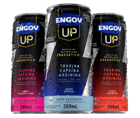 Foto das embalagens de Engov UP.