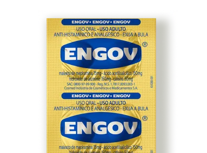 Embalagem de Engov Comprimido